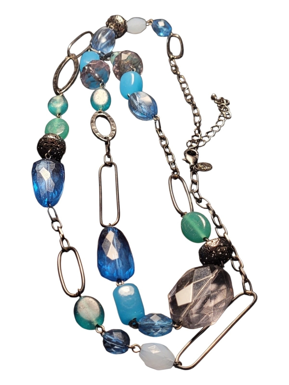 🥳4/$25!🥳 Lia Sophia Multi-Blue & Aqua Beaded Necklace